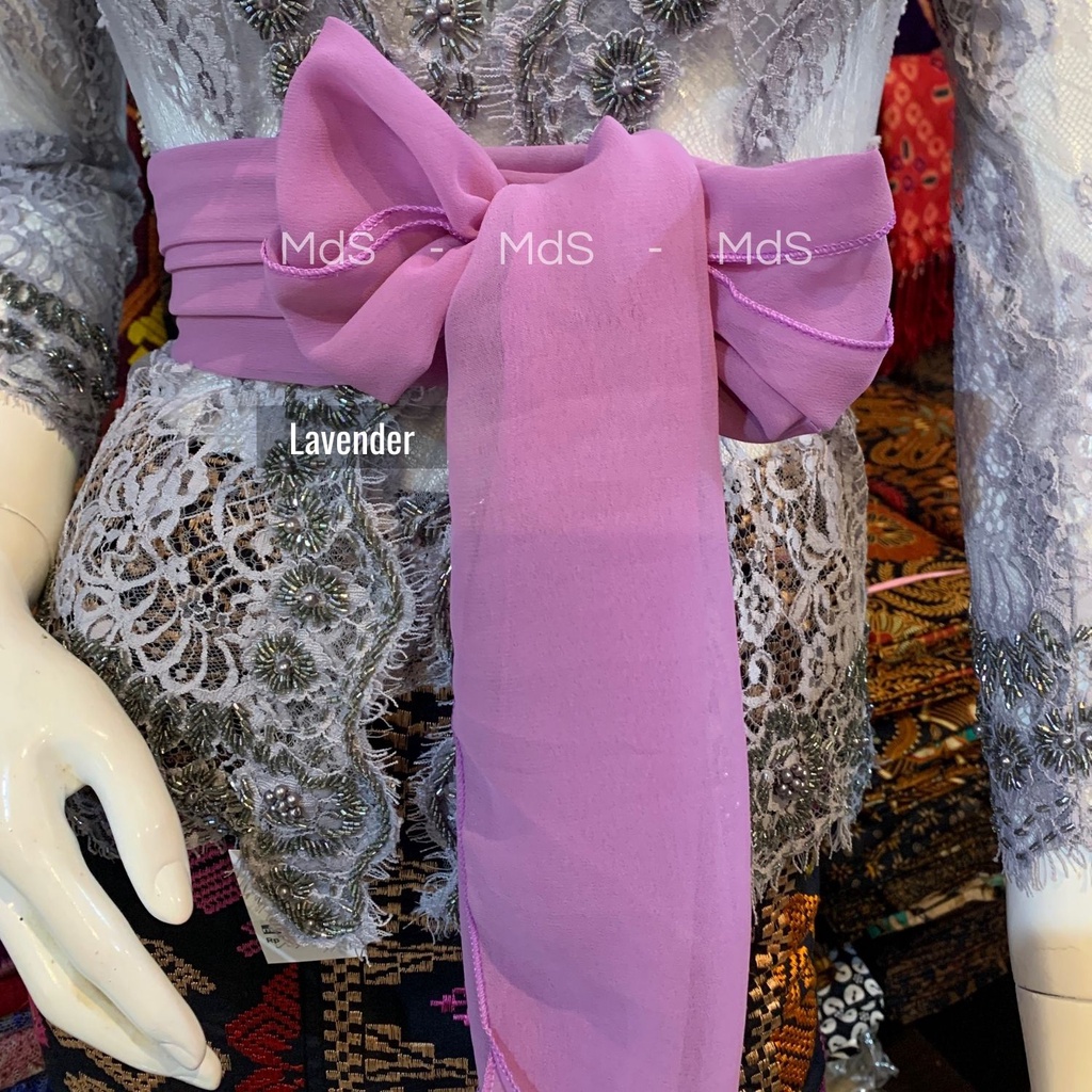 Selendang Crep Bali Panjang 2,5 Meter-Lavender