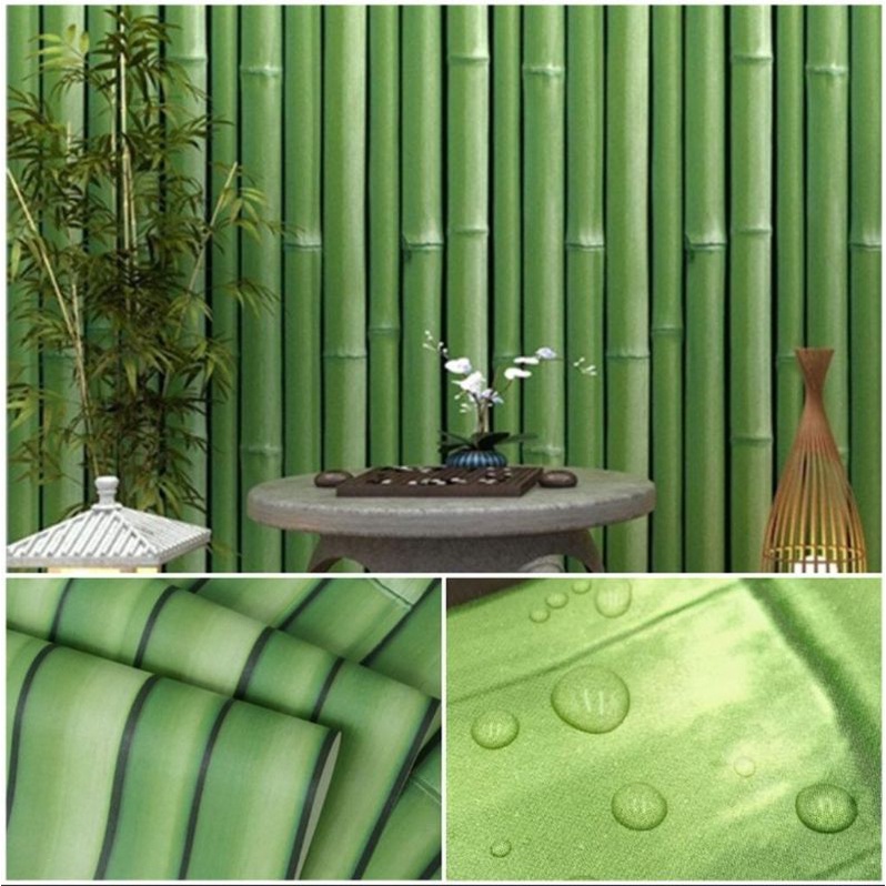 COD Wallpaper Dinding Berkualitas GH191 Ukuran 8-9 Meter Motif Bambu