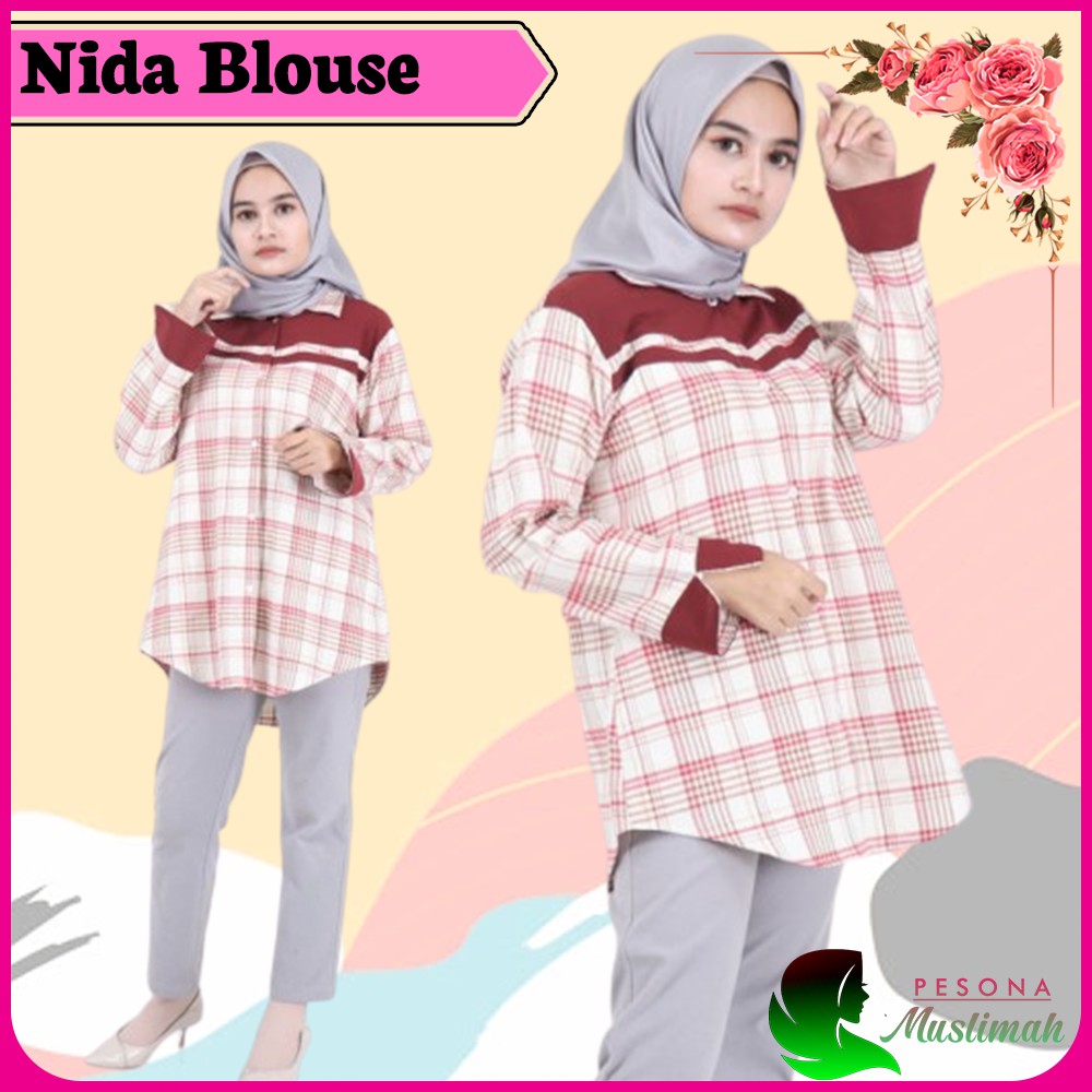 Baju Atasan Blouse Wanita Model Terbaru 2021 Nida Blouse