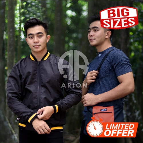 Jaket ARION 2in1 Onfito Ori PO Jumbo Over Size 2XL 3XL 4XL 5XL 6XL 7XL-Jaket Tas-Jaket Unik Bisa Dil