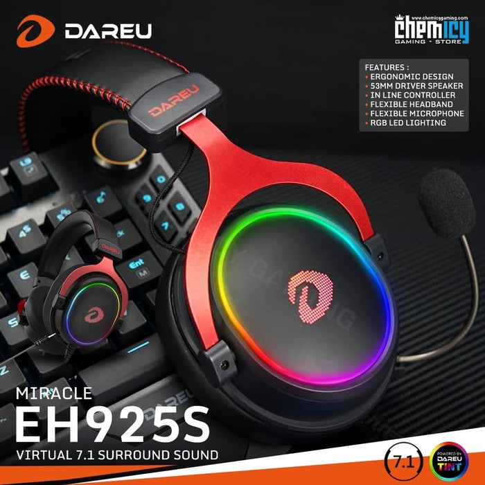 Dareu EH925S Virtual 7.1 Surround Sound RGB Gaming Headset