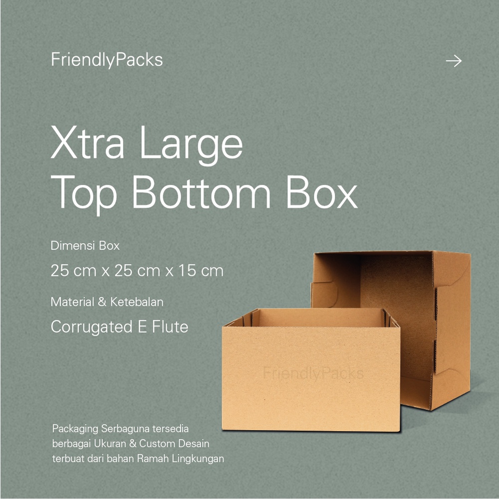 

Xtra Large Top Bottom Box Packaging Corrugated / Kotak Kue