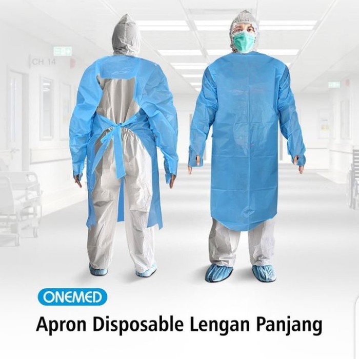 Apron Plastik Lengan Panjang Onemed Pack isi 10