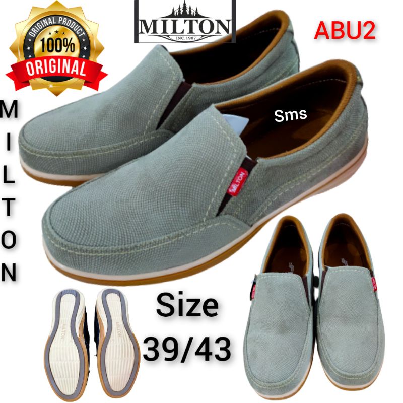 ORIGINAL/SEPATU MILTON SLIP ON/SEPATU PRIA/SEPATU SANTAI ORIGINAL MILTON