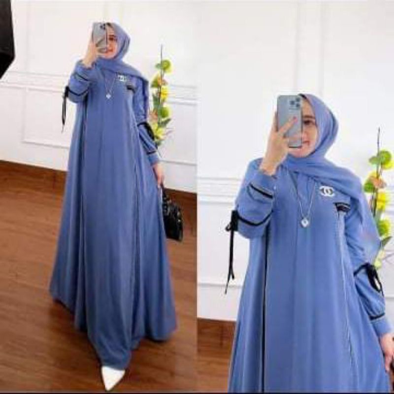 NEW- Nessa abaya Dress BAHAN CERUTI / abaya wanita / abaya brokat / pakaian wanita muslim / gamis wa
