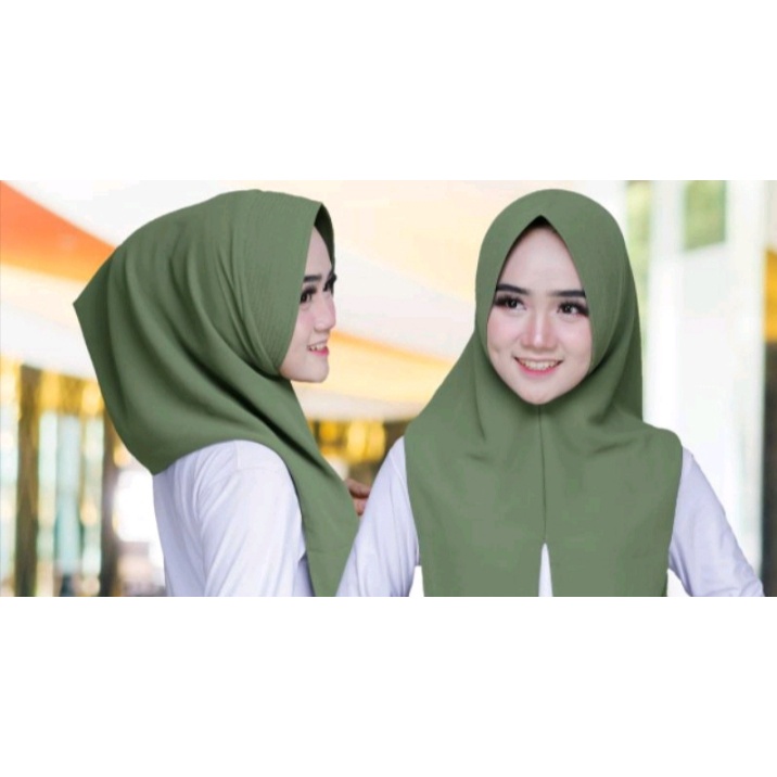 PROMO Hijab Instan Hoodie polos matt bublepop premium
