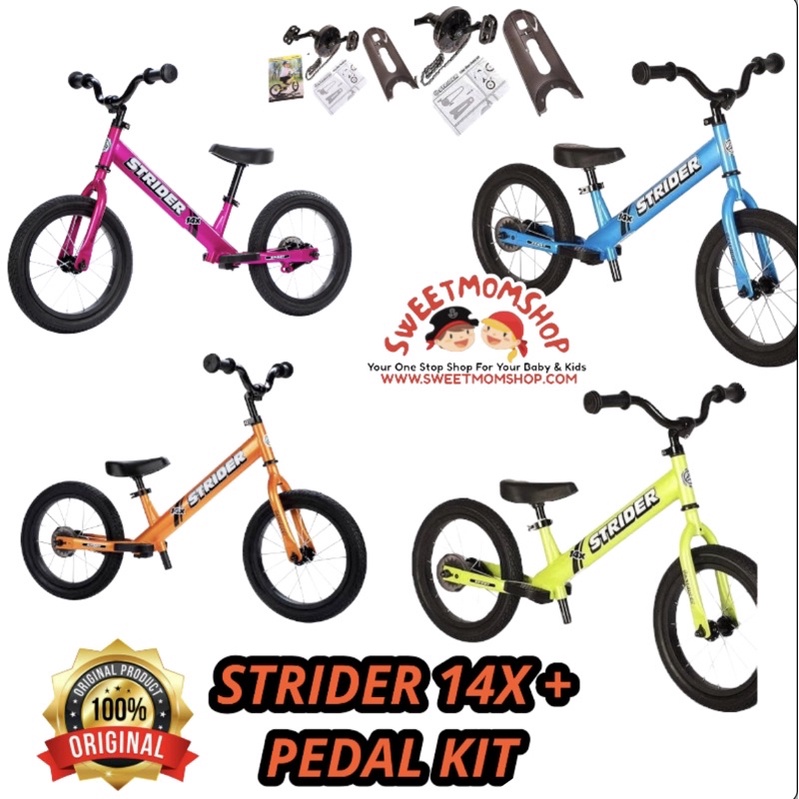 STRIDER BIKE 14X SPORT + PEDAL KIT-BALANCE BIKE