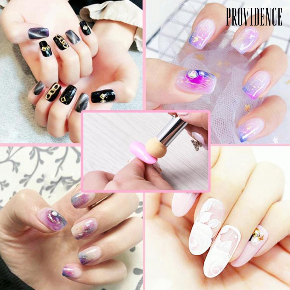 Providence 3Pcs Nail Art Template Plate Scraper Dual Head Smudge Drawing Printing Pen Set