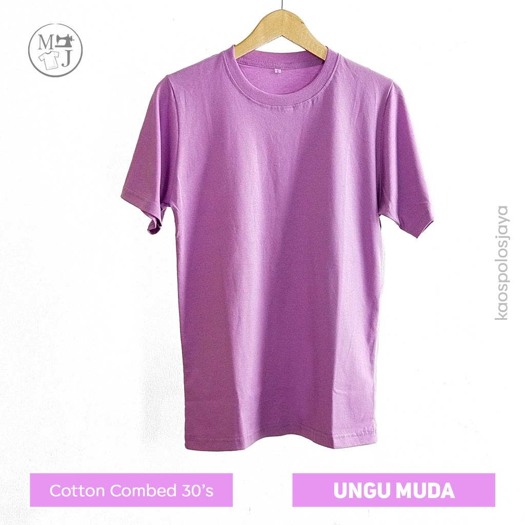 Kaos polos ungu muda /Kaos Polos 100% cotton combed 30s /  Kaos polos murah