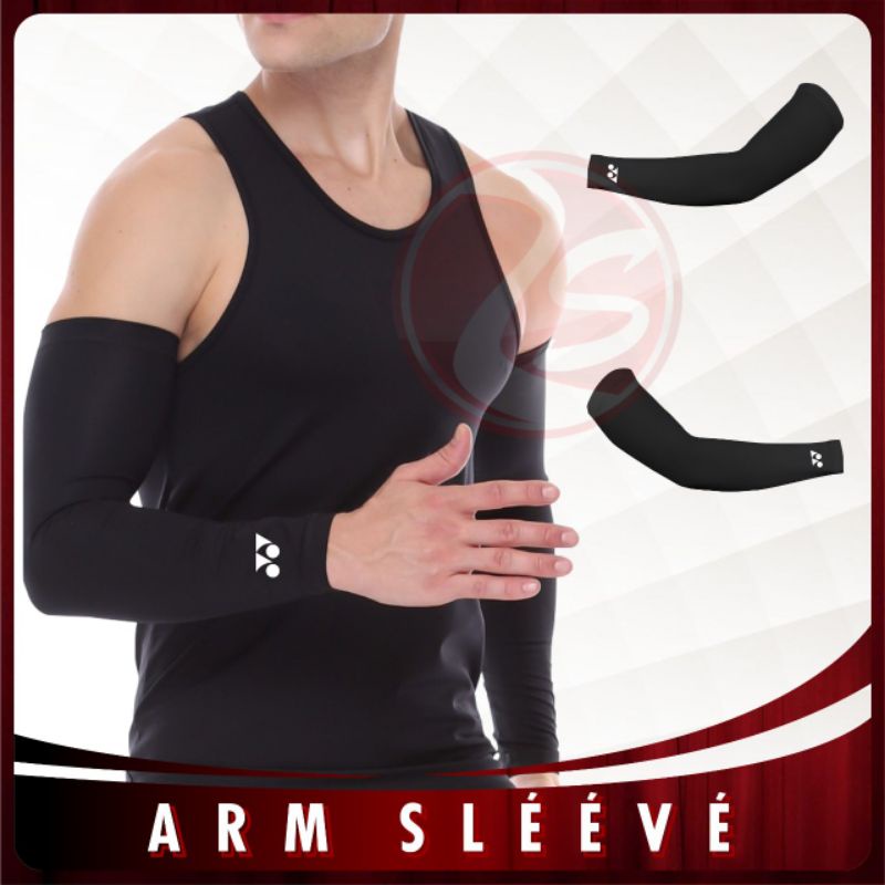 Handsock sport isi 2pcs arm sleeve hand sock sarung tangan deker murah lebay armsleeve stoking tangan stocking sport manset tangan muslimah paket murah isi 2 pcs skin deker olahraga pelindung lengan long elbow suport-Yonex