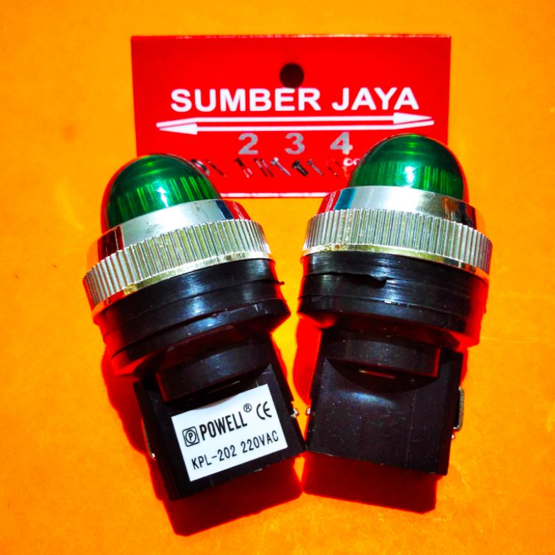 Indikator light Hijau KPL-202/ 220v - lampu indikator hijau TERMURAH