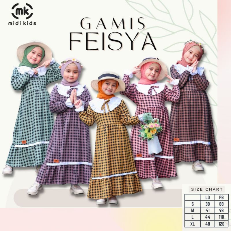 GAMIS FEISYA BY MIDIKIDS SIZE 5-13 Th