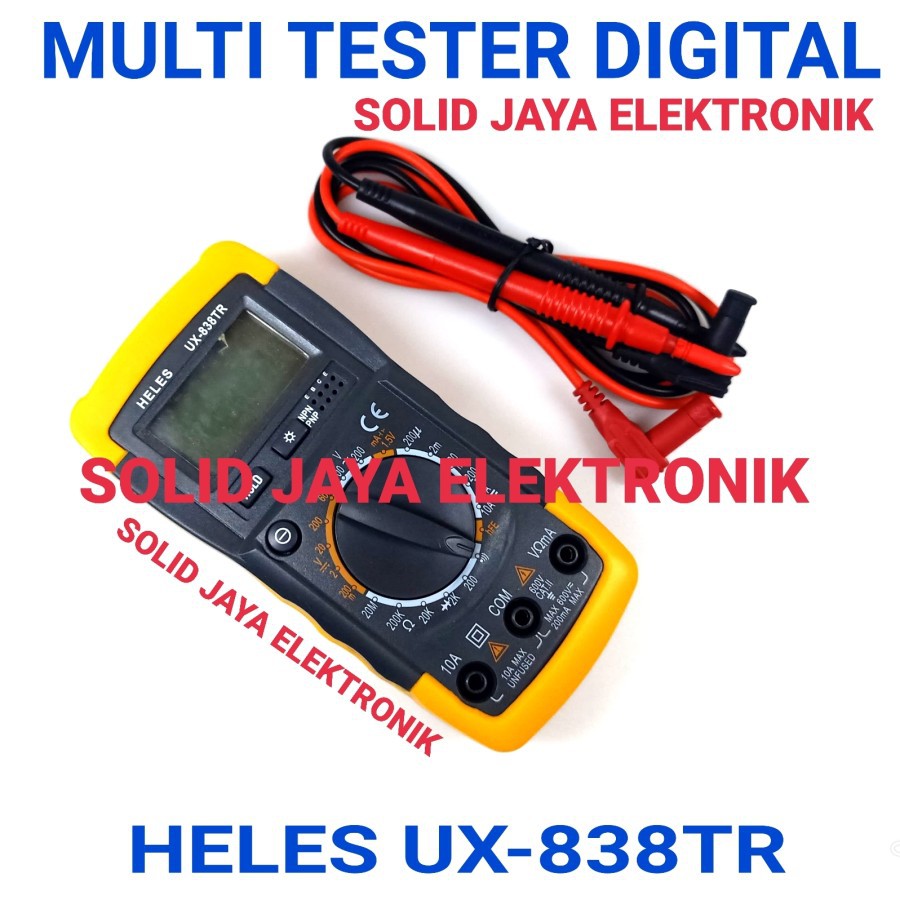MULTI TESTER DIGITAL HELES UX-838TR MULTIMETER TESTER METER UX 838 TR UX 838TR UX838TR ASLI ORIGINAL