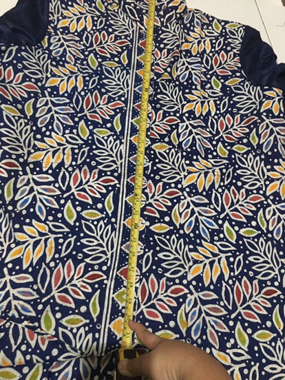 Shanaya Batik Tunik Alia Batik Cap Wonogiren Lengan Balon Kancing Full