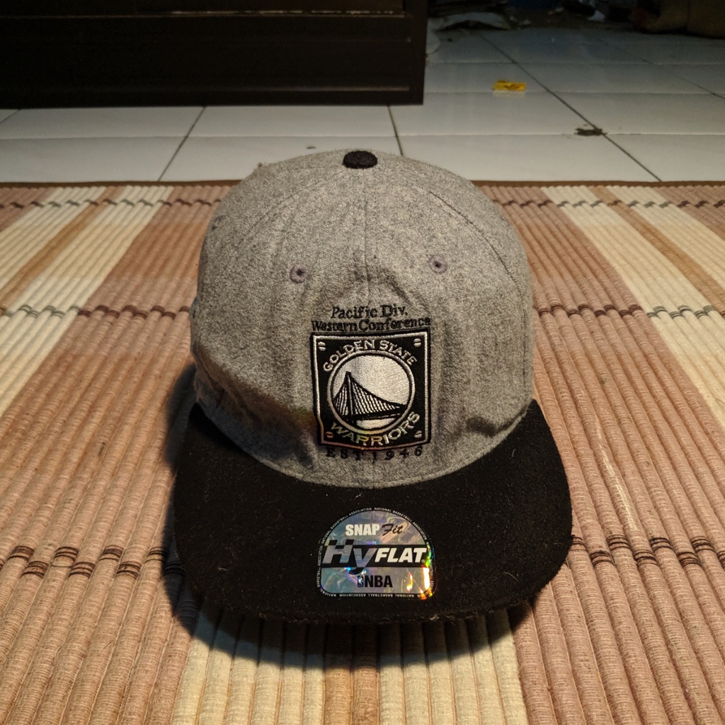 Topi Snapback NBA HyFLAT Golden State Warriors Cap Original Second