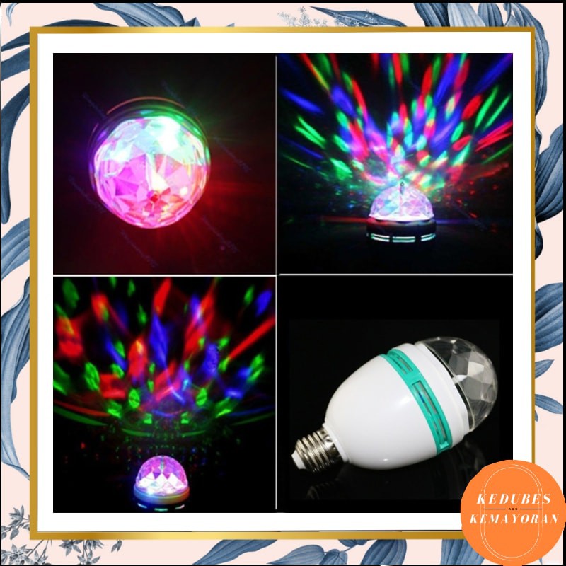 Lampu Disko Disco Full Warna Led Putar Kolour Rainbow rgb [KK]