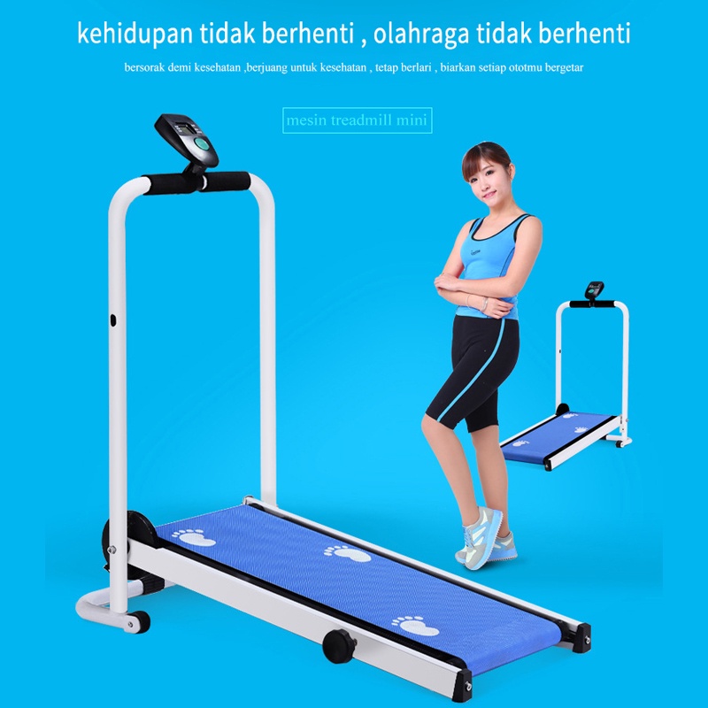 【Ready Saham + COD】 Treadmill mini Hemat/Treadmill Tanpa Suara Dalam Ruangan Multifungsi Treadmill/peralatan fitness/Treadmill Manual MultiFungsi Treadmill