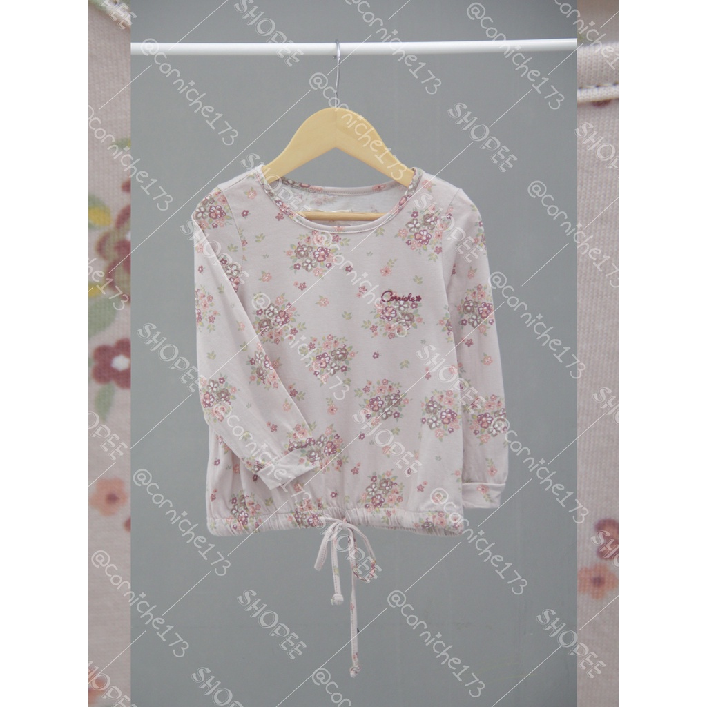 Corniche Kids Cindy Flower Tee Kids Coklat Muda - TP K23088