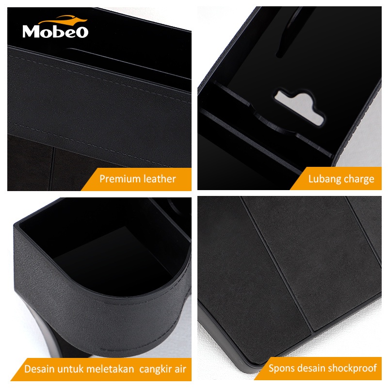 [BARU] MOBEO Gap Organizer Slot Kursi - Kanan Penumpang Bahan Premium PVC