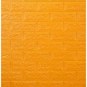 FYGALERY HL0063 Wallpaper Dinding Foam Batu Bata 3D Sticker Wall Decoration Dekorasi Rumah Murah-Oren