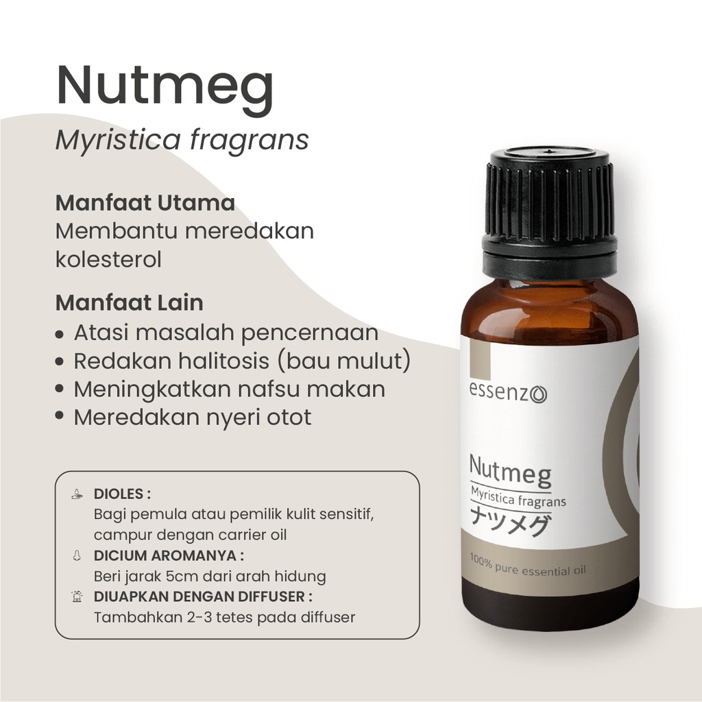

Essenzo Nutmeg - Menurunkan Kolesterol, Meredakan Nyeri Otot