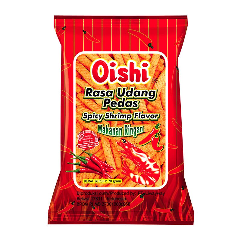 

OISHI SPICY CRACKER UDANG 70GR