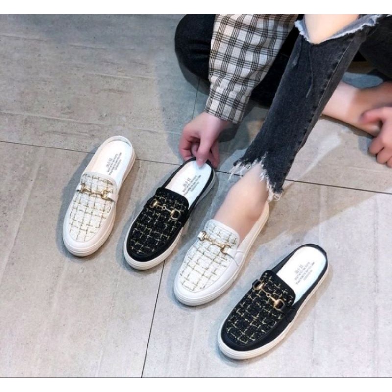 Sepatu Slip On Fashion Wanita Import NF621 Sepatu Sandal Ootd Wanita Kekinian Bisa Cod