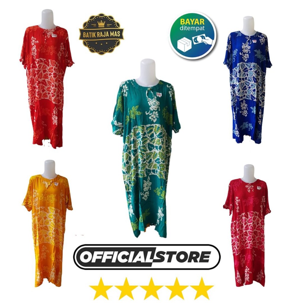 Daster Remaja Wanita Lengan Pendek 3/4 Motif Batik Pekalongan Home Dress Baju Tidur Terbaru Rayon Vi