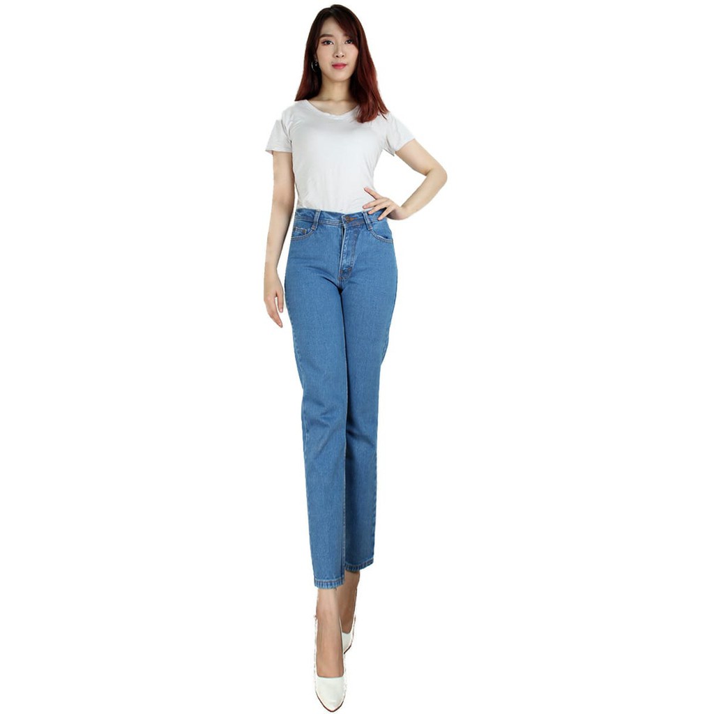 HipNop AGNES CELANA JEANS BOYFRIEND DENIM WANITA PLAIN POLOS CEWE CEWEK PAKAIAN WANITA BEST SELLER