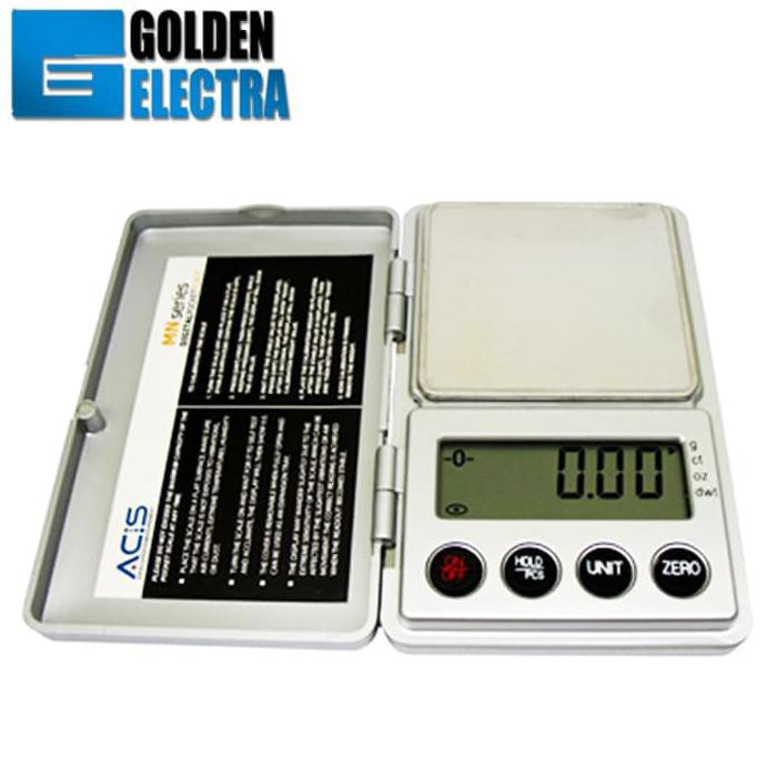 Timbangan Digital Mini Emas Batu akik, ACIS / MN-200 Pocket Scale - Putih