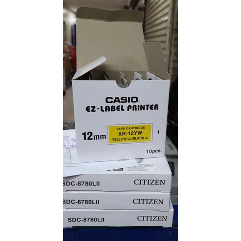 

Sale Casio Ez - Label Printer Black Ink Yellow Xr-12Yw1/ Label Casio 12 Mm Hemat