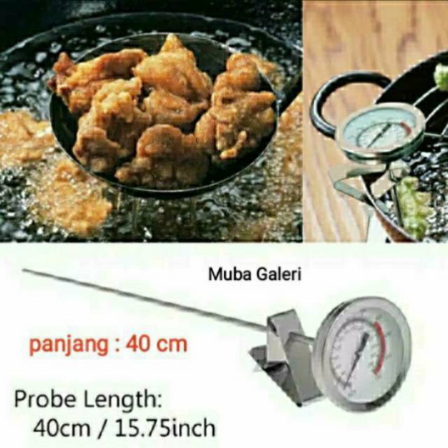 THERMOMETER MASAK MEKANIK UKUR SUHU PANAS MINYAK GORENG MAKANAN THERMOMETER DAPUR SERBAGUNA