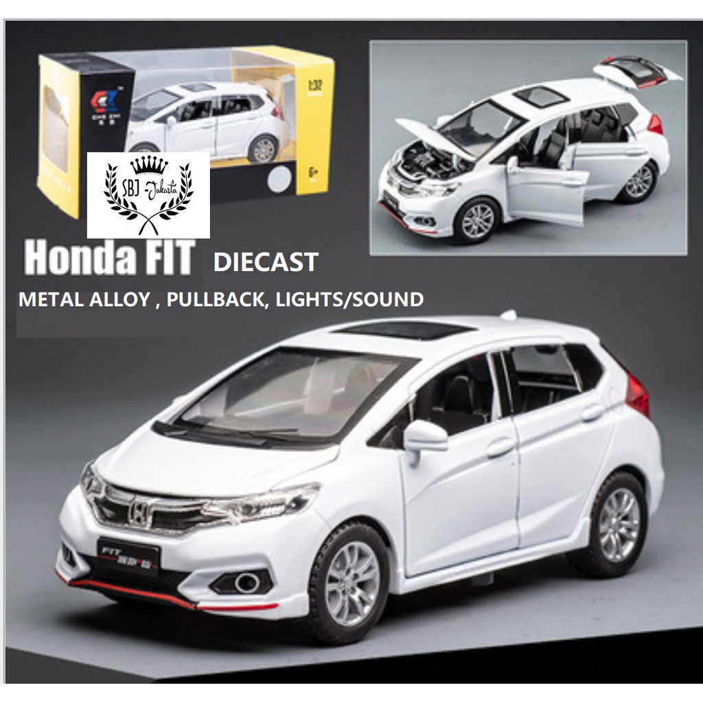 DIECAST Miniatur MOBIL Honda Fit Jazz Scale 1:32 Metal Collection Realistic Design