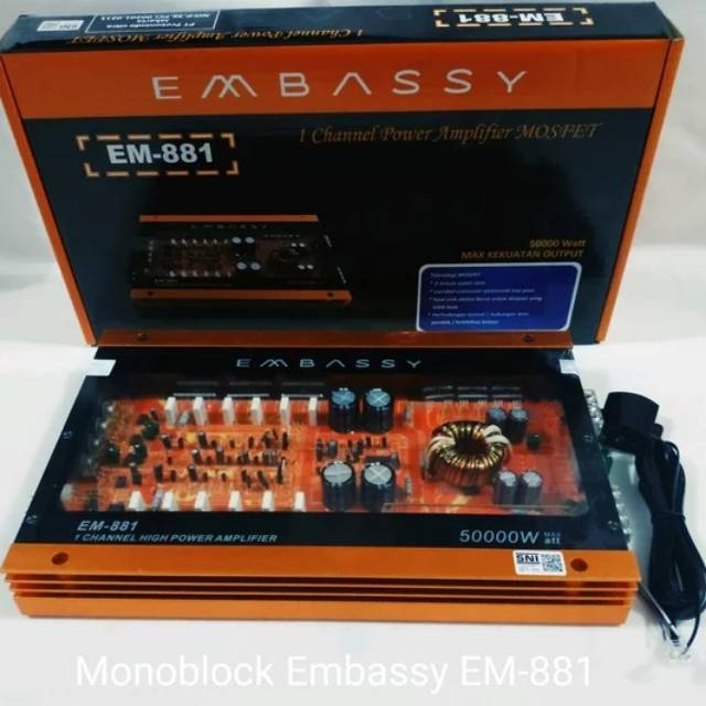 Monoblock Embassy EM 881. Monoblock Amplifier car audio
