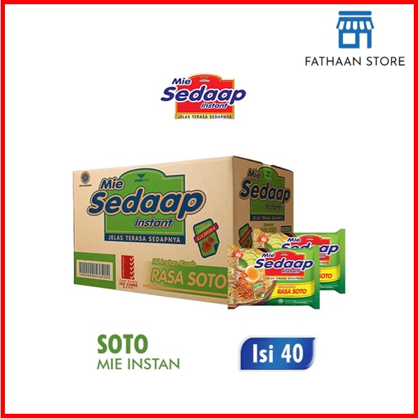 Mie Sedaap Mie Instan Rasa Soto 75 Gram X 40 Pcs (1 Dus)