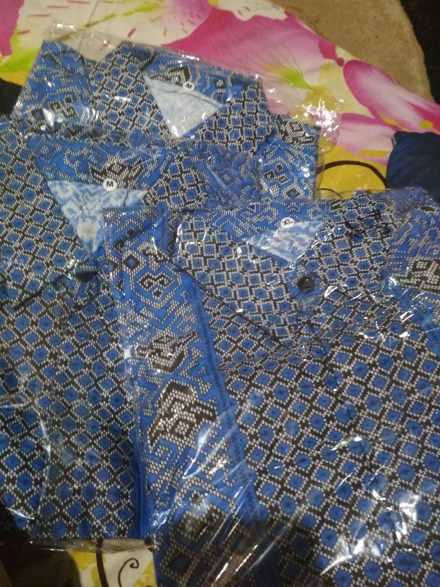 Bswart Batik Hrb026 Kenongo Hem Pendek Padi Pekalongan M L Xl Batik Pria Murah Modern Grosir