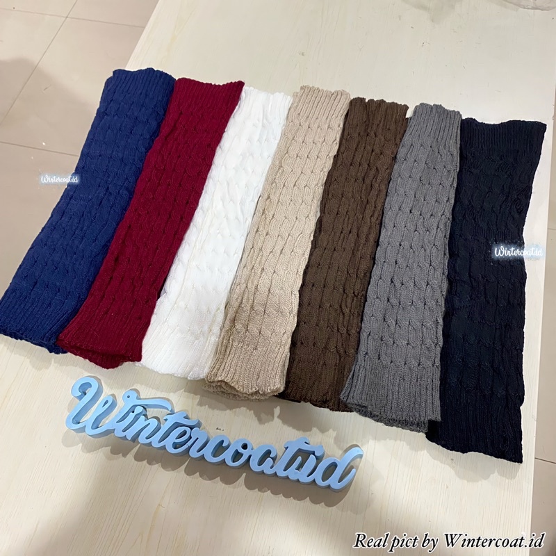 Kaos kaki musim dingin import jepang cewek harajuku leg warmer winter women rajut hangat cosplay