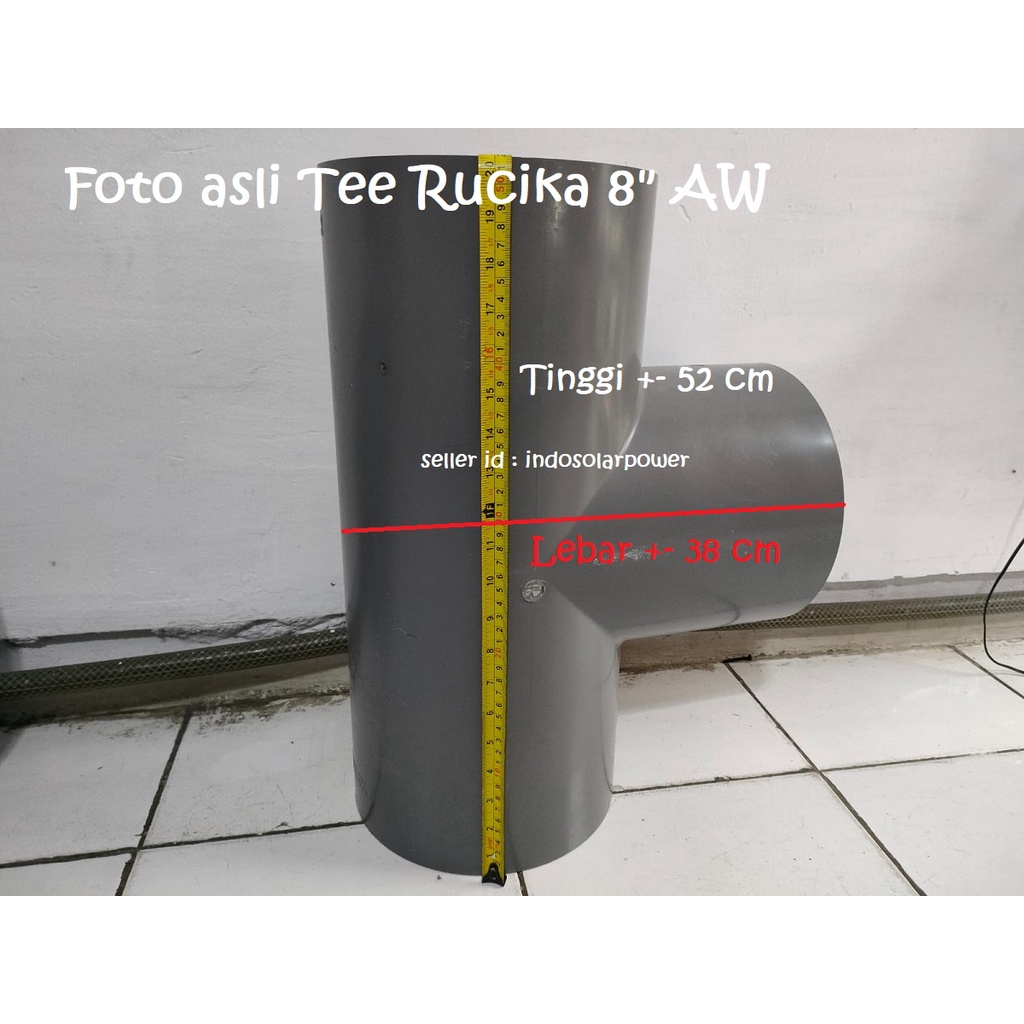 Tee 8&quot; juga tersedia V Tee Reducer 8X4 8x6 Rucika CM AW D cabang pembuangan air atau udara PVC ledeng T Vlok V.tee bisa untuk sambungan semua merk pipa pralon paralon rucika wavin triliun intilon vinilon champion maspion supralon winlon dll