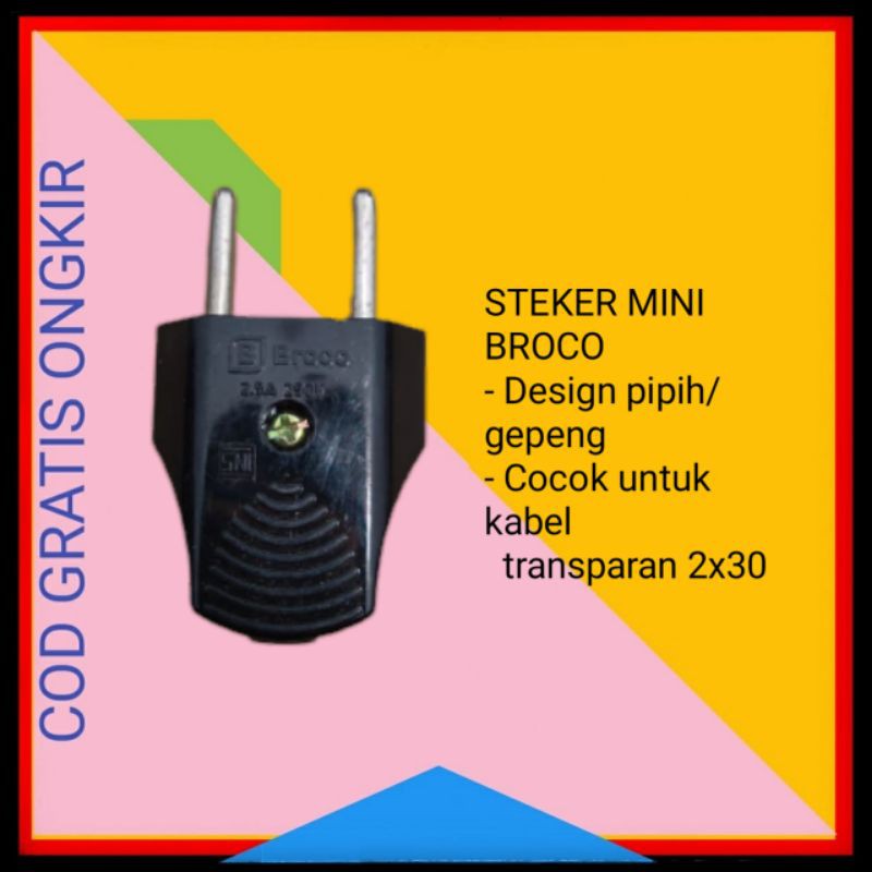 BROCO STEKER MINI KABEL COLOKAN LISTRIK