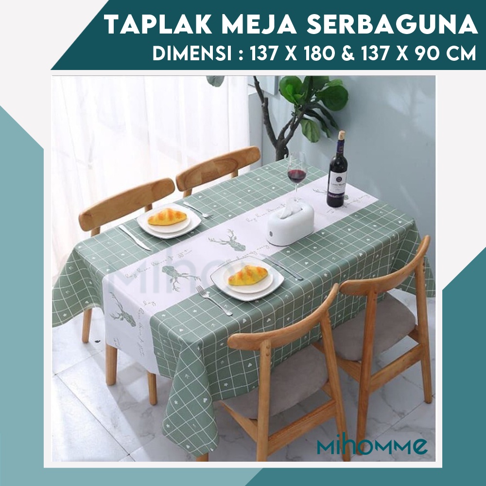 Taplak Meja Makan Serbaguna Penutup Cover Meja / Table Cloth Anti Air