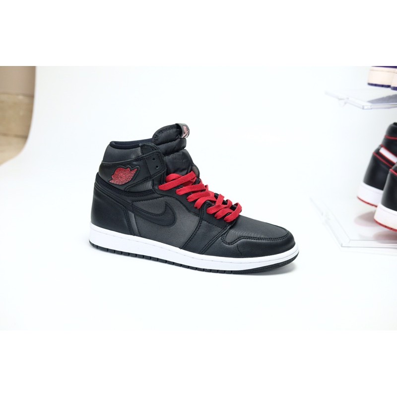 air jordan 1 high black satin
