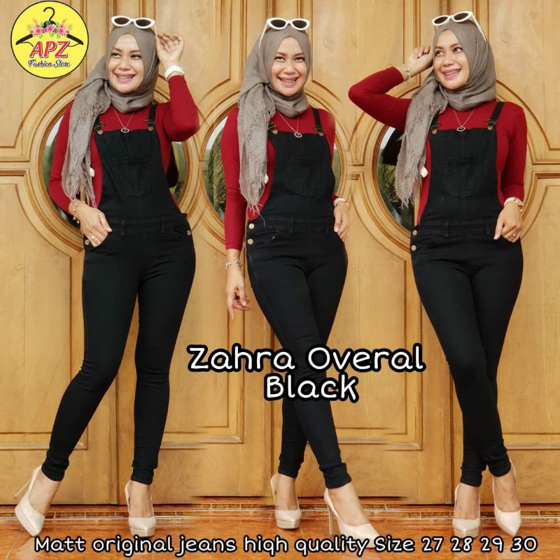 Celana Panjang Overall Jeans wanita // Celana Panjang Overall Jeans  Premium