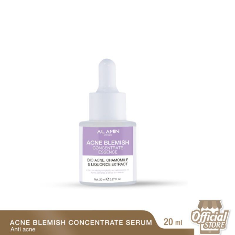 Alamin Acne blemish concentrate  serum | Improves Skin Texture (Memperbaiki Tekstur Kulit) /Mengurangi Noda Bekas Jerawat Kemerahan |