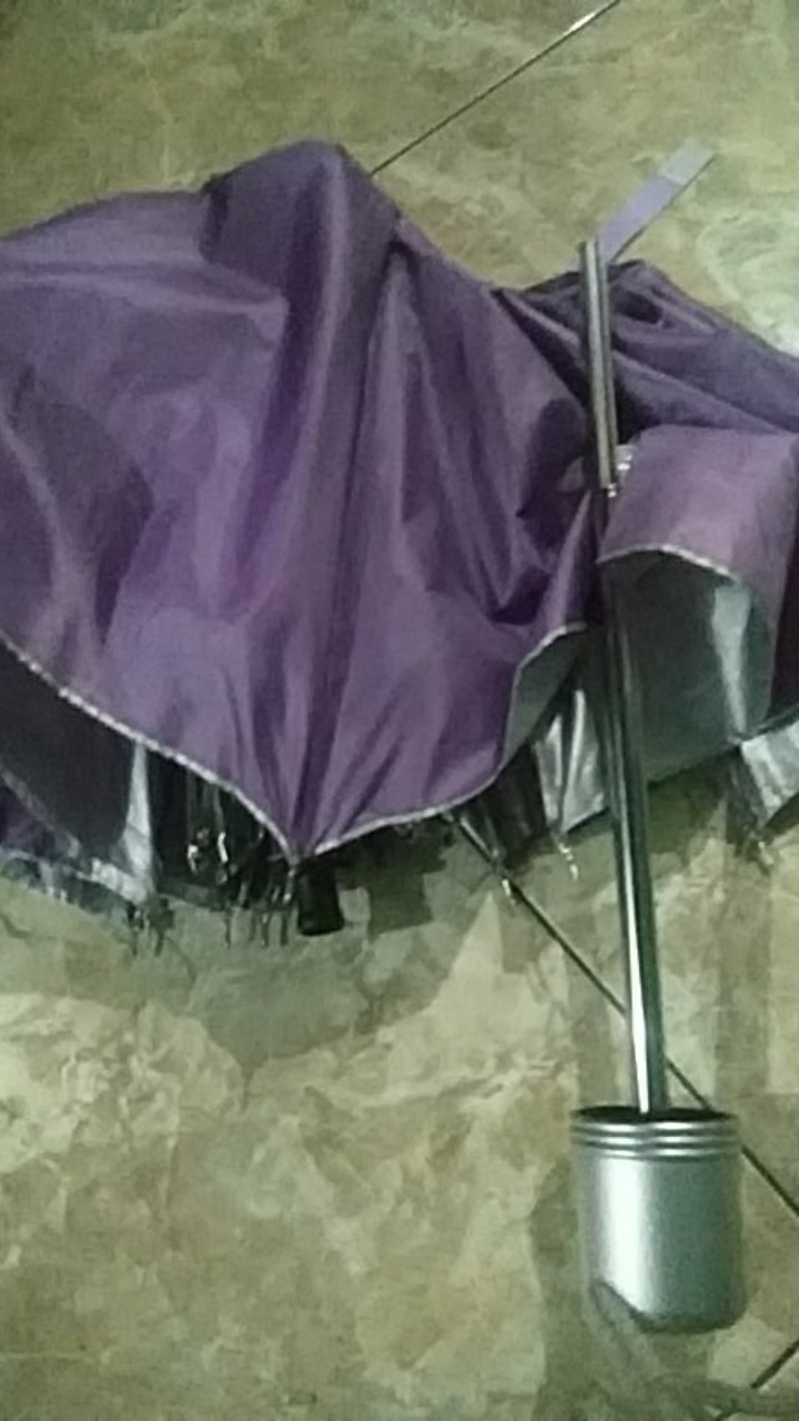 Payung Lipat 3 Polos Lapis Silver Murah (bisa Untuk Promosi) Lpm