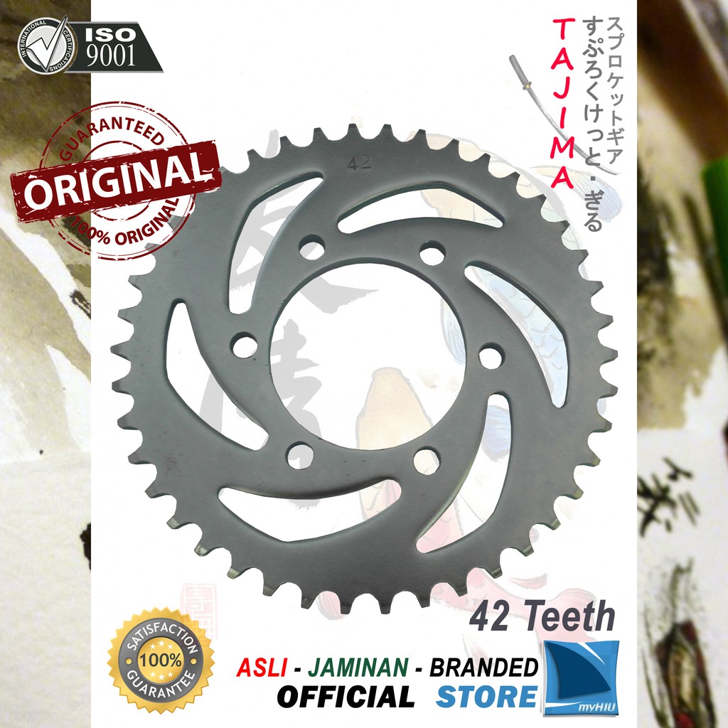 Gigi Tarik 36T ~ 42T KAWASAKI Ninja Gir Belakang - Rear Sprocket Gear TAJIMA