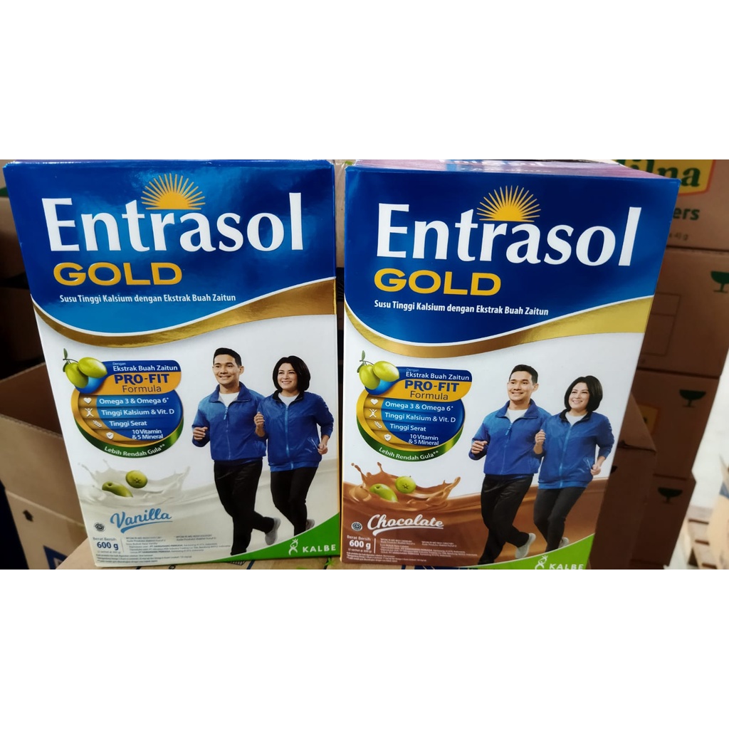 

Susu Tinggi Kalsium Entrasol Gold Cokelat/Vanilla 600Gr