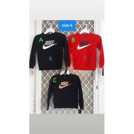 sweater lengan panjang nike boy ori