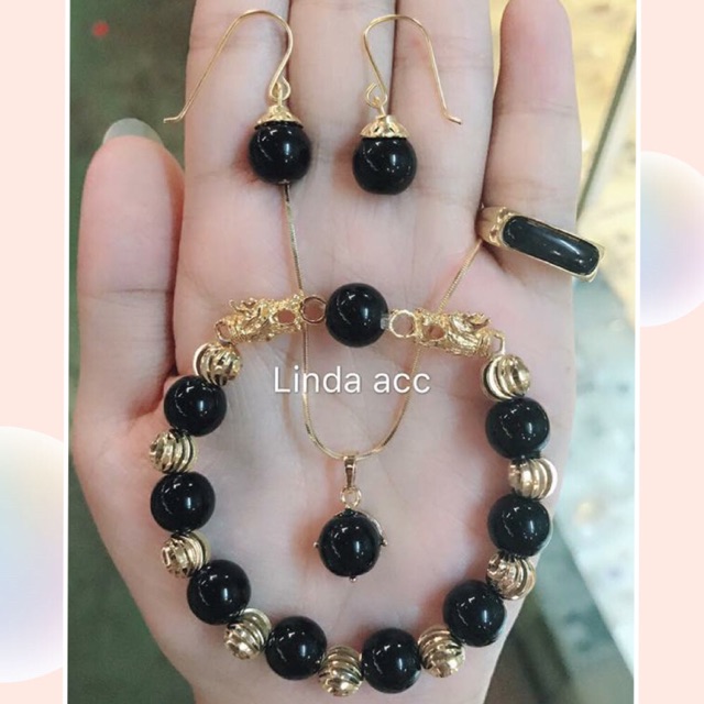 set giok asli batu giok hitam gelang karet naga 88