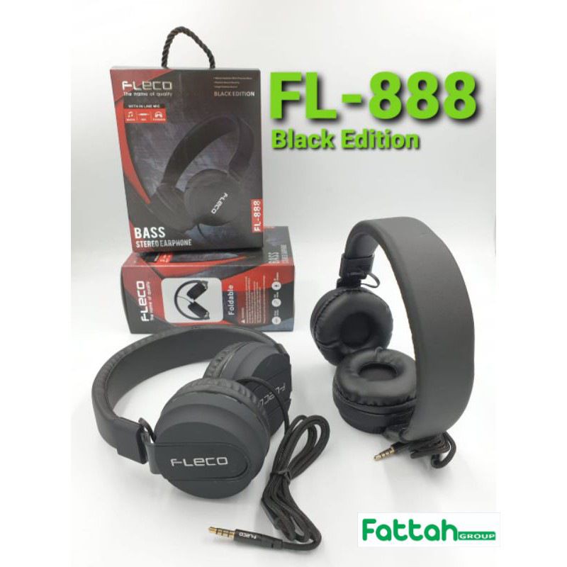 Headphone/Earphone Ekstra Bass FLECO FL-888 Black Edition