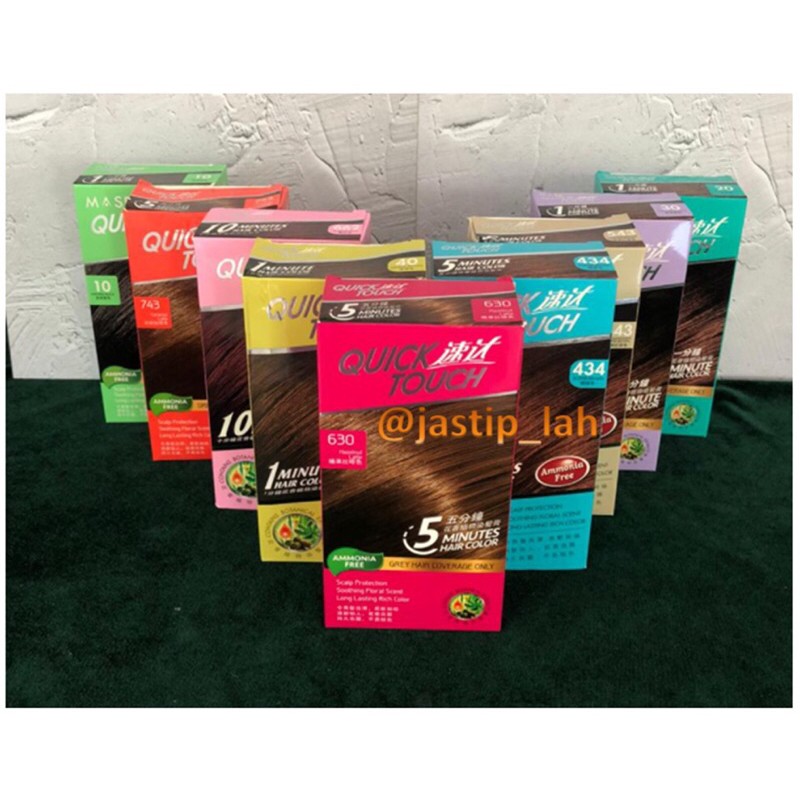 Cat Rambut utk Uban Quick Touch Hair Color Ammonia Free